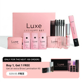 مجموعة Luxe Lashlift + مجموعة تصفيح الحواجب مجانًا (اشتري 1 واحصل على 1 مجانًا)