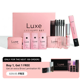 مجموعة Luxe Lashlift + مجموعة تصفيح الحواجب مجانًا (اشتري 1 واحصل على 1 مجانًا)